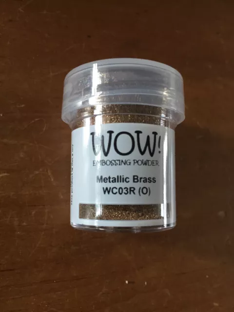 WOW! Primärfarben Prägepulver Metallic Messing | 15ml Glas