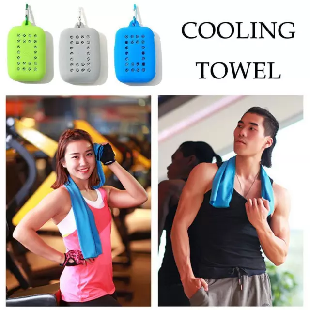 1pcs Summer Ice Silk Towel Sports Instant Cooling Ice Towel Portable✨a G2L1