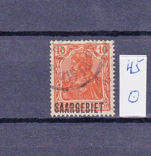 saargebiet bis 1934: Mi. Nr. 45 gestempelt