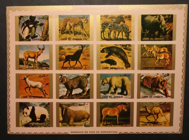 Umm Al Qiwain = Nr. 1370-1385 B Postfrisch Grossbogen Wildtiere