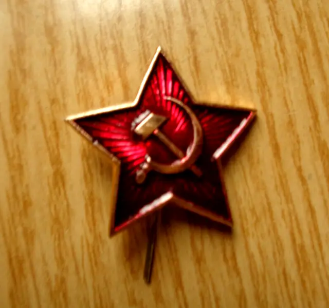 Small aluminum star for the cap of the Soviet Army