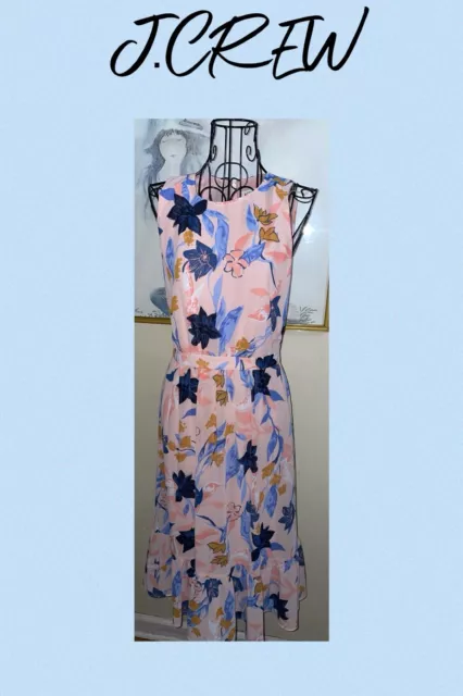 J Crew “Crinkle Tiered” Floral Print Dress-Pastels-Size 00