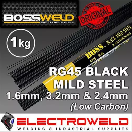 1kg 5kg BOSSWELD Steel RG45 Oxygen Gas 2.4mm Tig Welding Filler Rods, Low Carbon