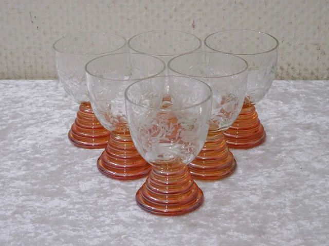 LKuz65 - 6 X Design Verre à Vin Rome - Touches Décoratives - Handgefertigt -