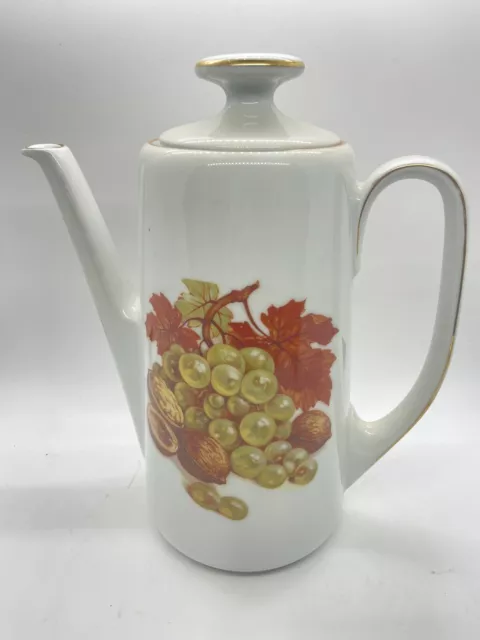 Bareuther Waldsassen Bavaria Germany #201 Coffee Pot And Sugar Bowl Gold Trim