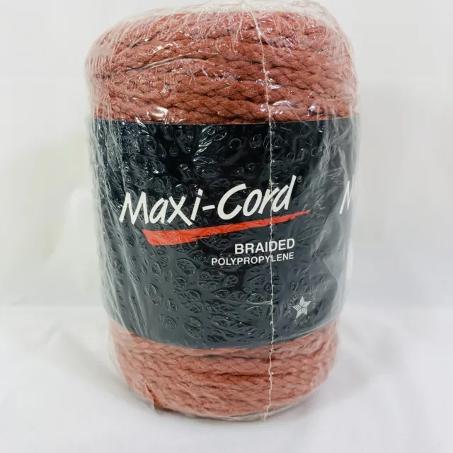 Maxi-Cord trenzado 6 mm x 100 yardas macramé R09 rosa polvoriento hecho en polipropileno EE. UU.