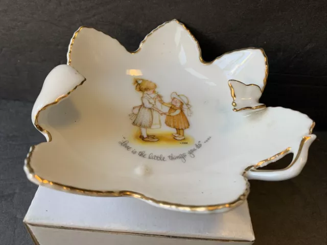 1970s holly hobbie candy trinket dish butterfly love is the little things