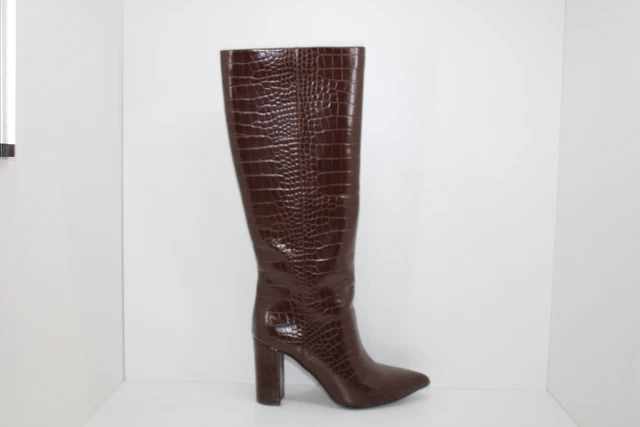 INC International Concepts Womens Paiton Block-Heel Boot, MED BROWN, Size 9.5