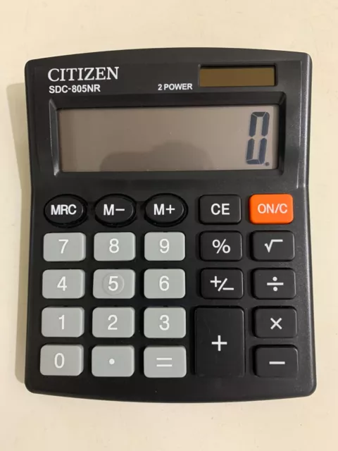 Citizen Calculator SDC-805NR Solar Powered 8 Digit Mini Desktop Large Display