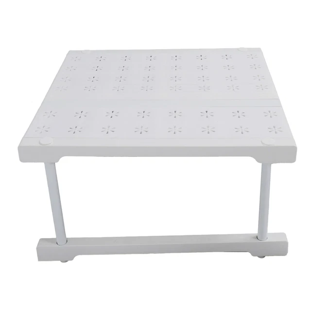 Étagère Extensible Placard 25-40 Cm - Acier Inoxydable - Largeur 24 Cm - Sans Perçage - Rangement Pratique