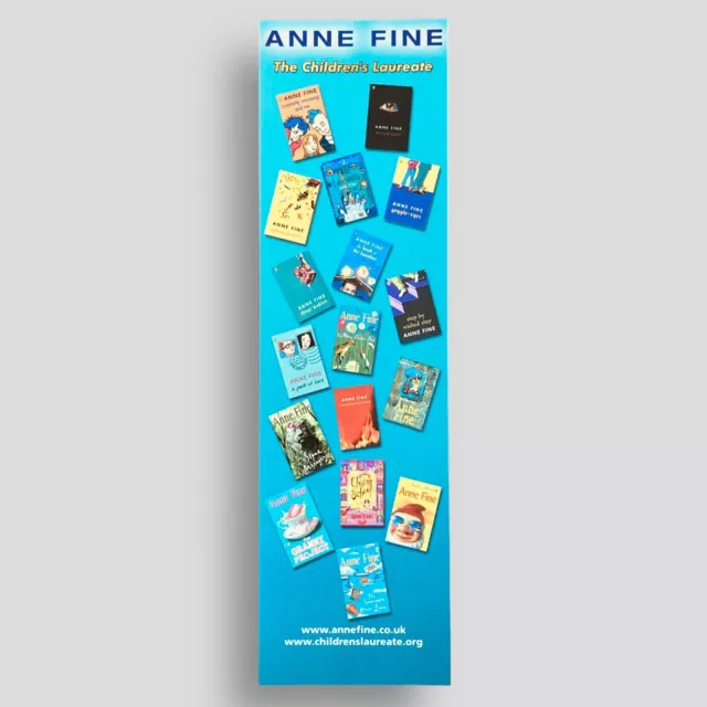 Anne Fine The Children’s Laureate Promotional Bookmark Collectible