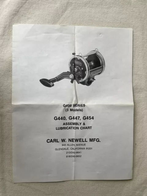 Vintage Newell G400 Series Assembly Chart/Box Paperwork 1980s