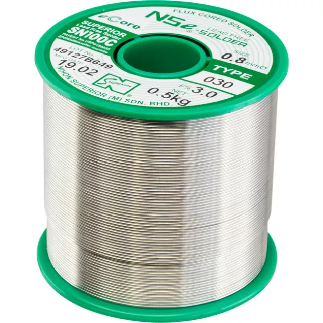 NIHON SUPERIOR LF0.8SN100C.5K 0.8Mm Lead Free Solder 500G  Sn100c 0.8MM LEAD