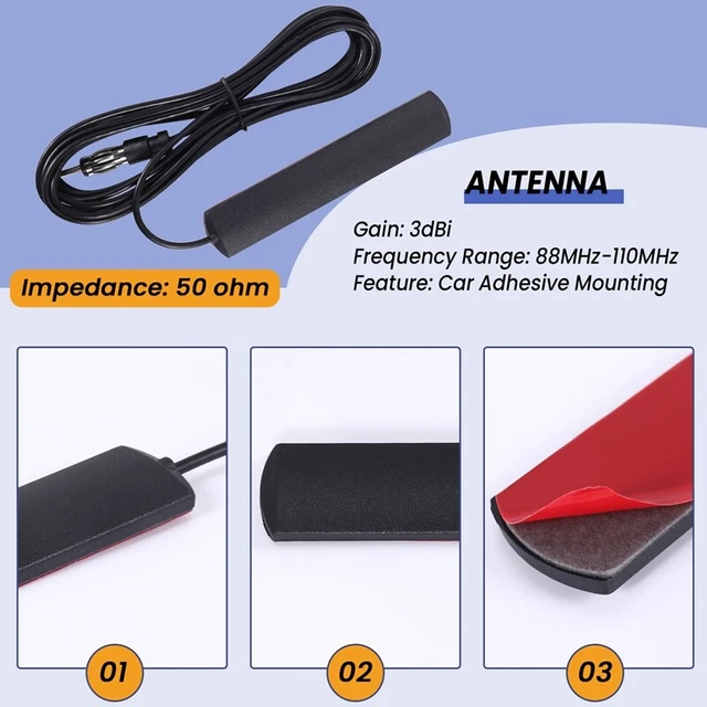 AMPLIFICATORE DI SEGNALE antenna radio universale DAB+FM spina aerea