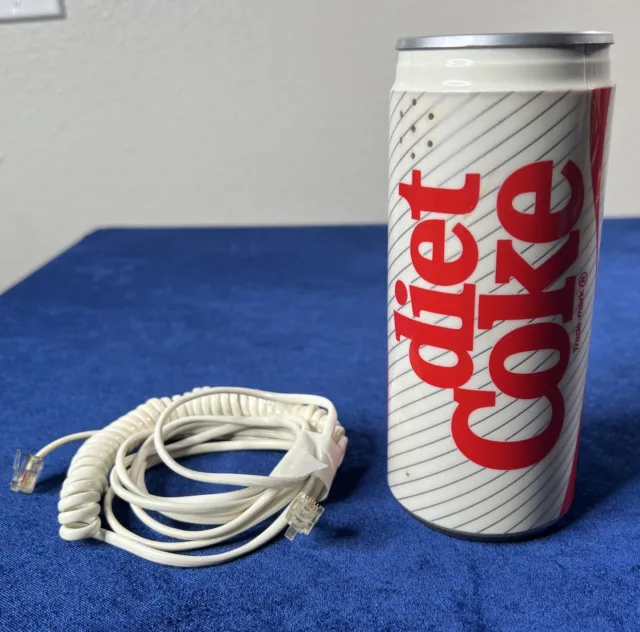 Diet Coke Can Shaped Phone 1985 Vintage Electronic Telephone w/ phone line