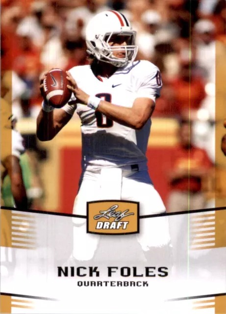 2012 Leaf Draft Gold NICK FOLES RC Philadelphia Eagles #37