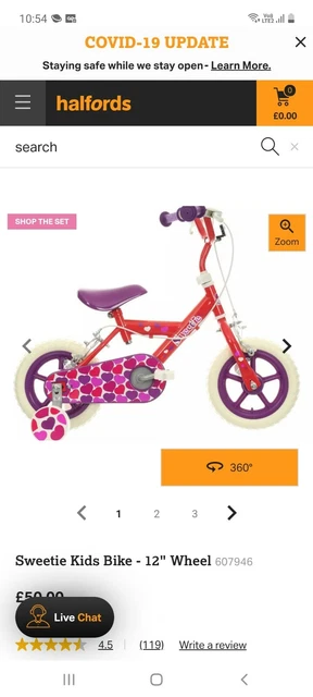 Halfords sales sweetie bike