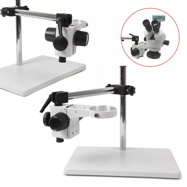 76mm Boom Stereo Stand Microscope Focusing Bracket Multi-Axis Rotation Holder