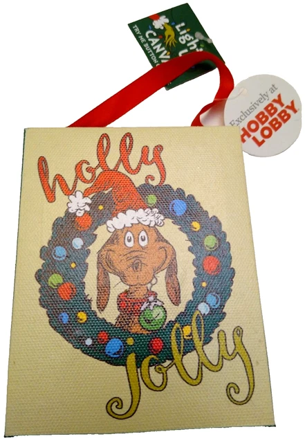 DR SEUSS THE Grinch's Dog Max Light Up Canvas Xmas Tree Ornament £19.94 ...