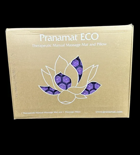 Pranamat Eco Therapeutic Message Mat & Pillow Buckwheat Natural Linen New  NIB