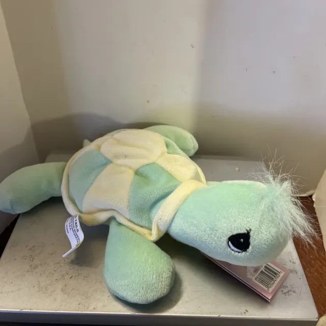Precious Moments Tender Tails Plush Mint Green & Yellow Turtle