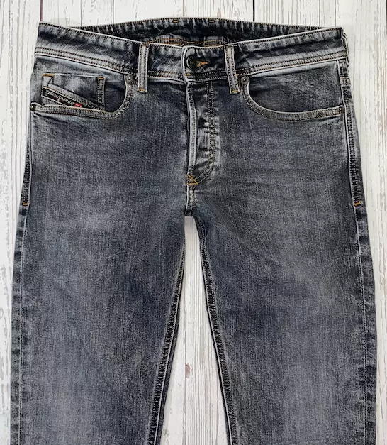 Mens DIESEL Sleenker Jeans W30 L32 Grey Slim Skinny Fit Wash 009FW STRETCH 🇮🇹
