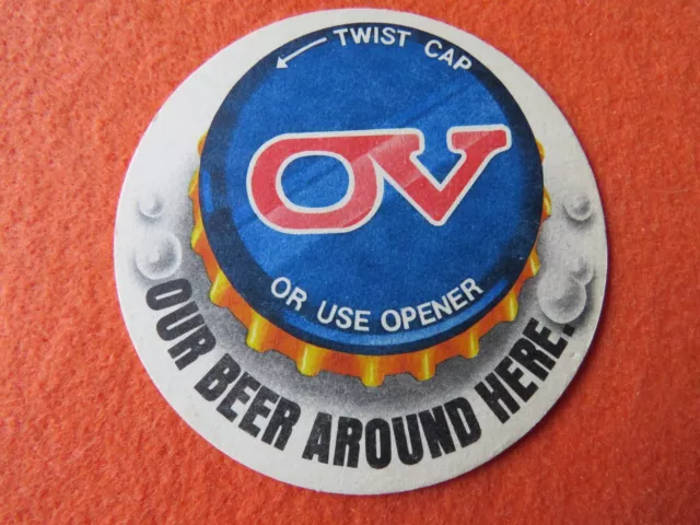 Bar Coaster MOLSON Brewing OV = Old Vienna, Our Beer Around Here ~ ~ CANADA