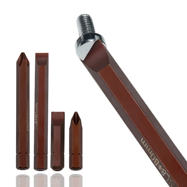 Druste Schraubendreherbit Aufprallbit Sechskant Shank Stark Magnetisch 8mm Kopf