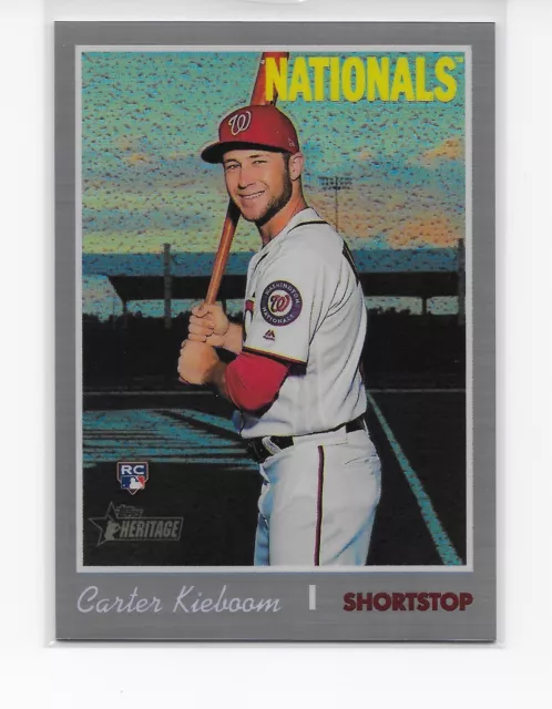 Carter Kieboom 2019 Topps Heritage HN THC-523 RC Purple Refractor Nationals