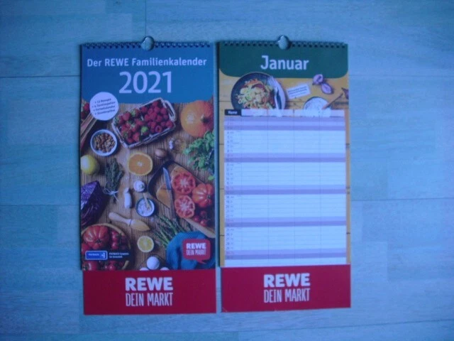 REWE KALENDER FAMILIENKALENDER Wandkalender Terminplaner K&uuml;chenkalender
