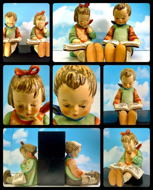 Vintage Goebel Hummel Figurines "BOOK WORM" Boy & Girl 14A & 14B 5 1/2" Tall TM6