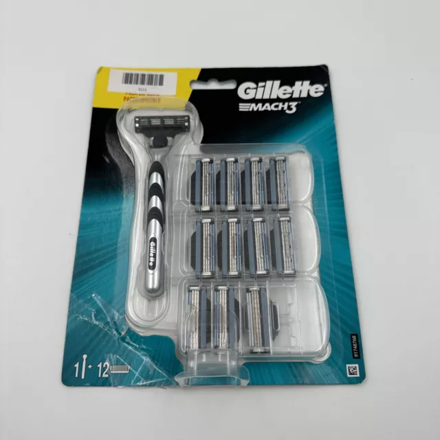 Gillette Mach3 Nassrasierer Herren Rasierer + 11 Rasierklingen mit 3-fach Klinge