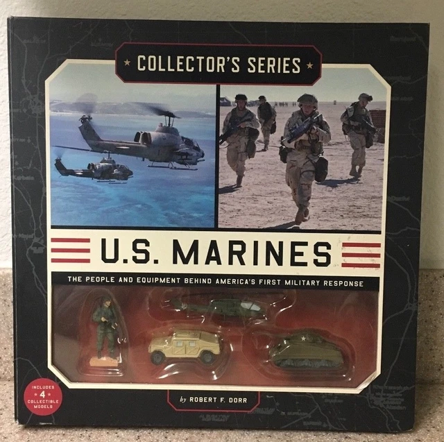 Collector's Series US Marines: Illustrated Photograph Book & 4 Collectible Toys