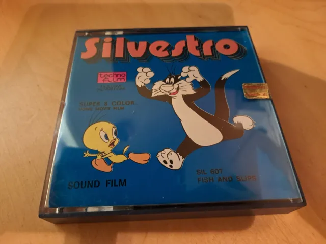 Sylvester - Fish And Slips Super 8 Colour Sound Cine Film 200Ft