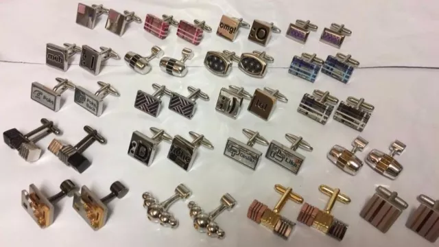 Job Lot wholesale Cufflinks 10 pairs unboxed random mix lucky dip