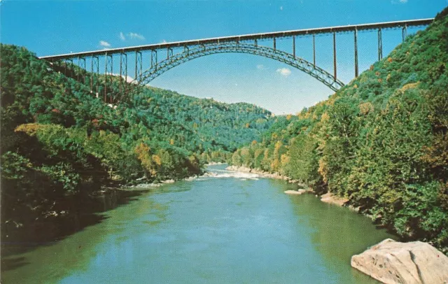 Postcard New River Gorge Bridge West Virginia WV