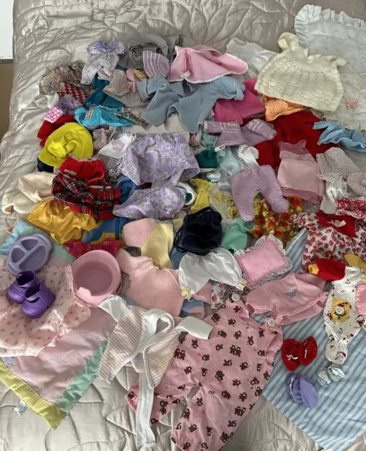 Huge Lot Of Vintage Baby Dolls Clothes, And Accessories