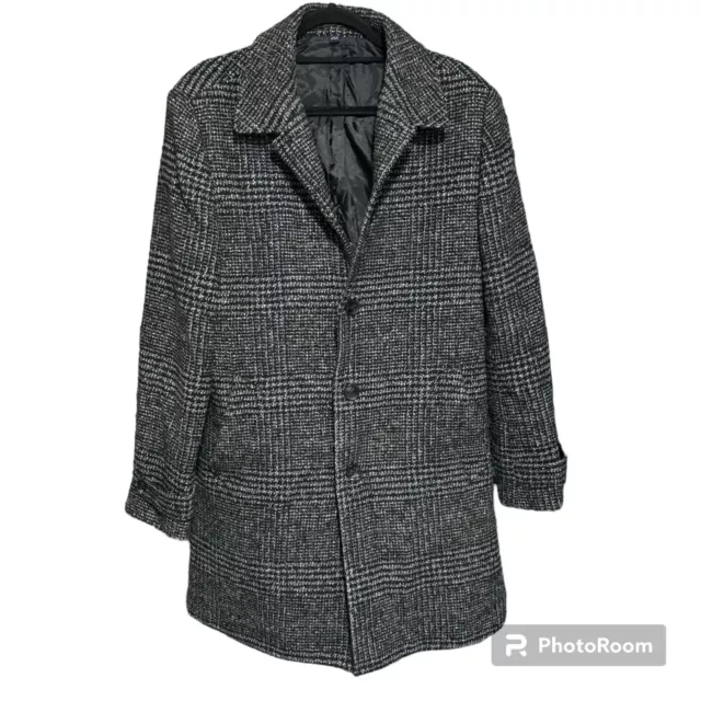 J.Crew Factory Thompson Wool Blend Top Coat Men's Size 40 Gray Brown Jacket