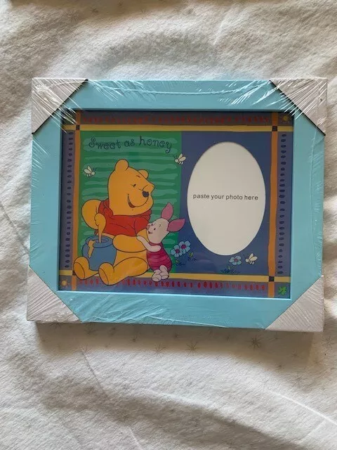 Disney Baby Winnie the Pooh Photo Frame in Blue Brand New Wrapped Sweet as Honey