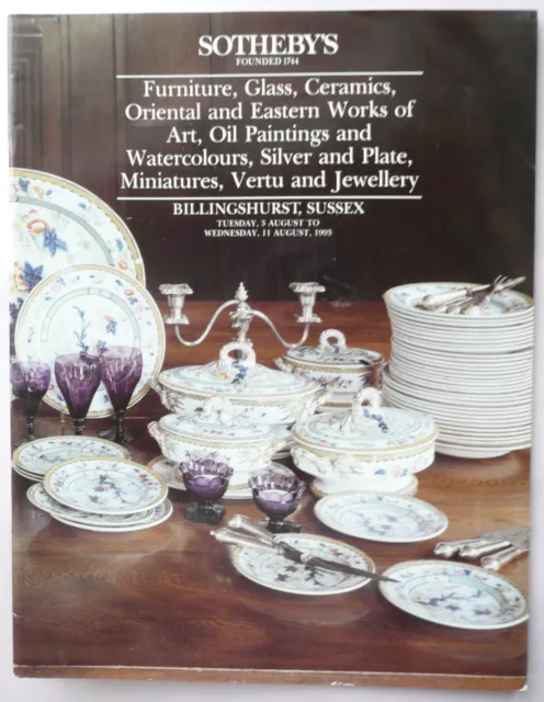 Sothebys - Auction Catalogue - Furniture - Glass - Ceramics - Art - August 1993