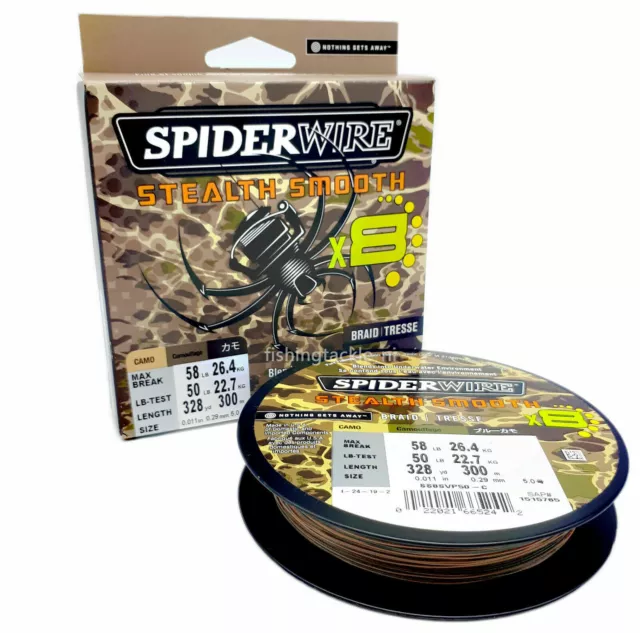 ¡¡¡NUEVO!!! SPIDERWIRE STEALTH SMOOTH 8 CAMO 150 m & 300 m Bobinas