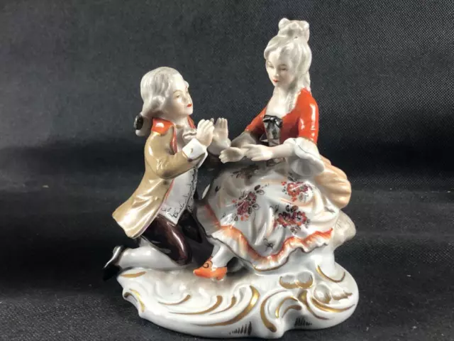 Fine Vintage Unter Weiss Bach German Porcelain Hand Painted Figure Group.
