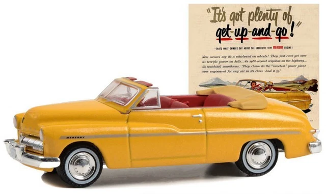 Voiture Miniature Greenlight 1:64 - Mercury Cabriolet 1949 Du Film GREASE - Pour Collectionneurs