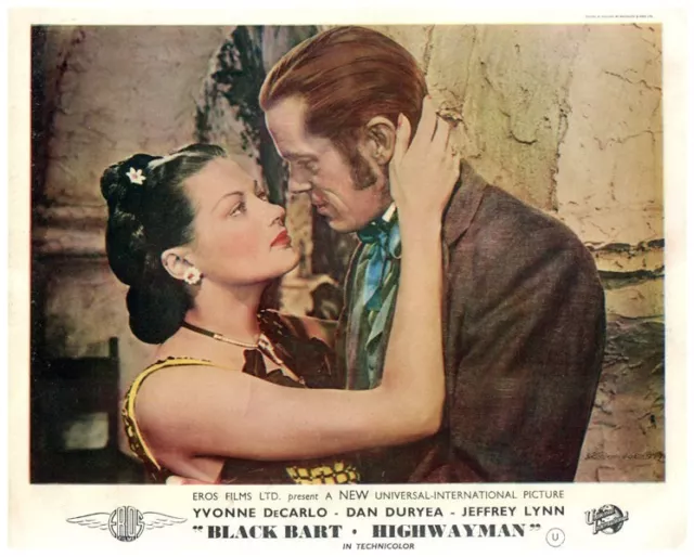 Black Bart Highwayman Original Lobby Card 1948 Yvonne De Carlo Dan Duryea