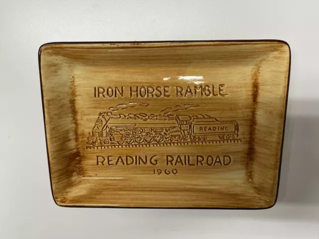 Iron Horse Ramble 1960 Series Reading Railroad Wall Plaque by Pennsbury Pottery