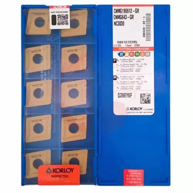 KORLOY CNMG190612-GR NC3030 CNMG643-GR 10pcs carbide inserts