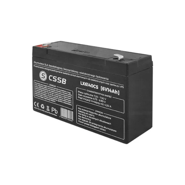 Batterie gel rechargeable 6V 14Ah sans fuite et sans entretien