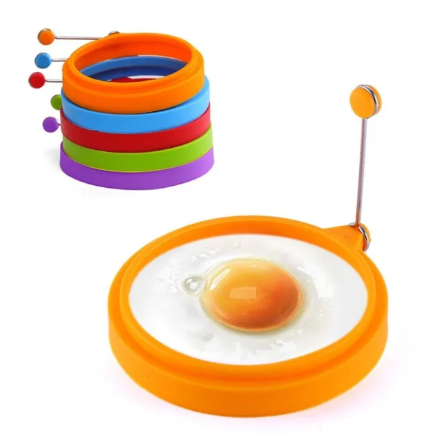 Anillo Freír Desayuno Cocinar Huevos Silicona Sartén Horno Huevo Frito Forma de huevo