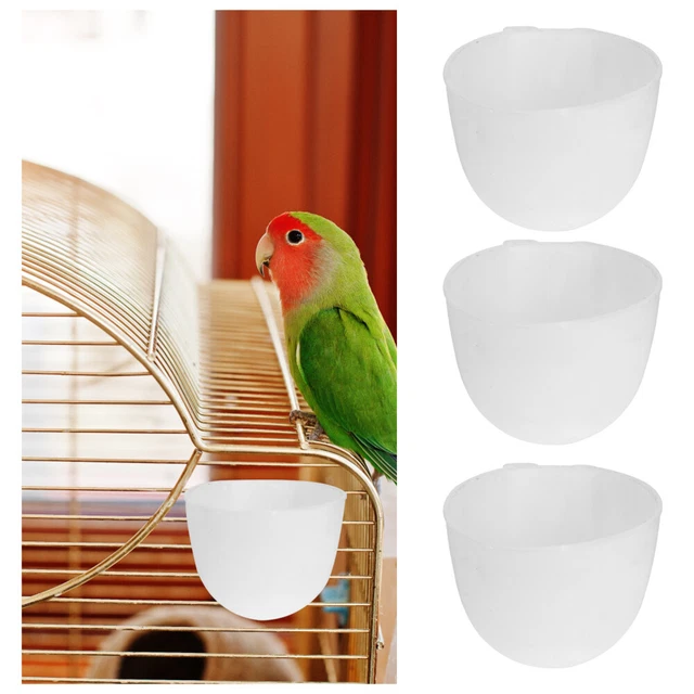 20 Pcs Pigeon Trough Sand Cup Parrot Feeding Cups Water Feeder Squirrel Bird