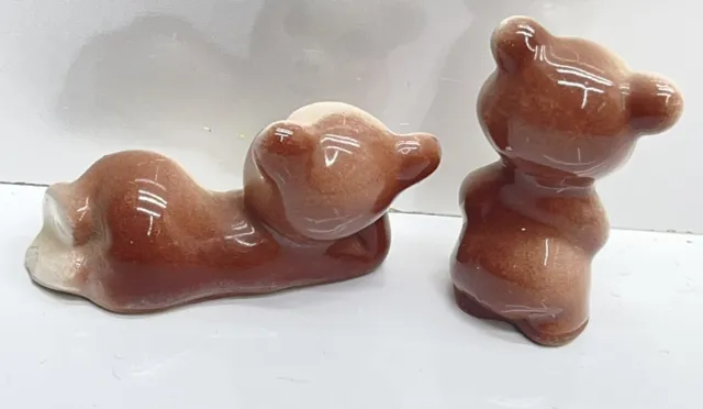 2 Vintage 2” Anthropomorphic Ceramic Pig Figures Piggy Miniature 3